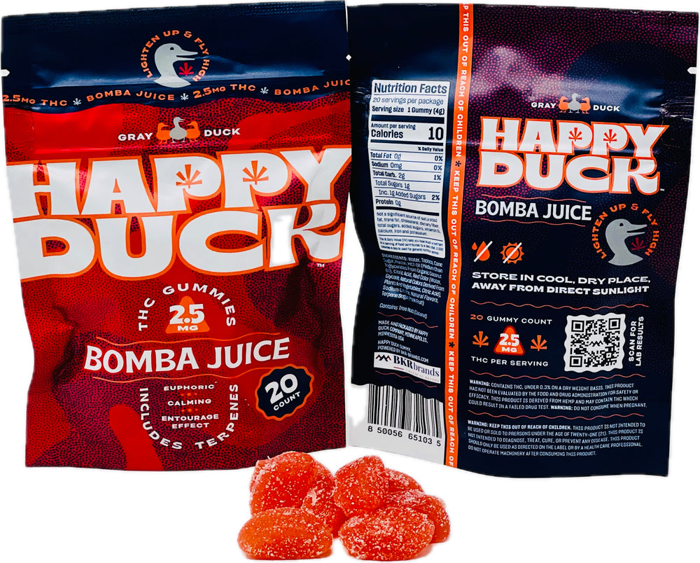 Happy Duck Bomba Juice 2.5mg 20ct Gummies