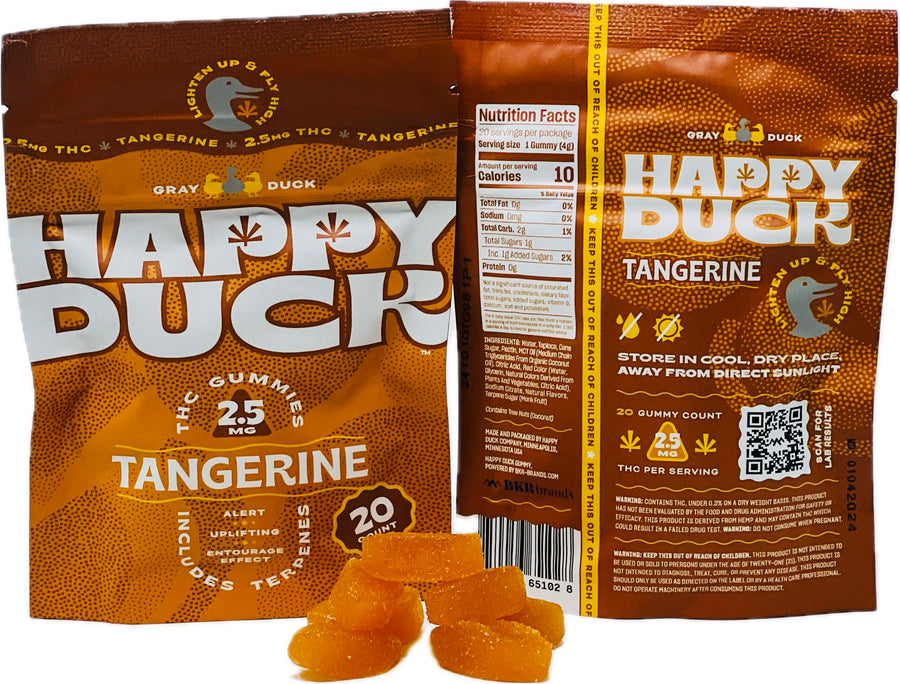 Happy Duck Tangerine 2.5mg 20ct Gummies