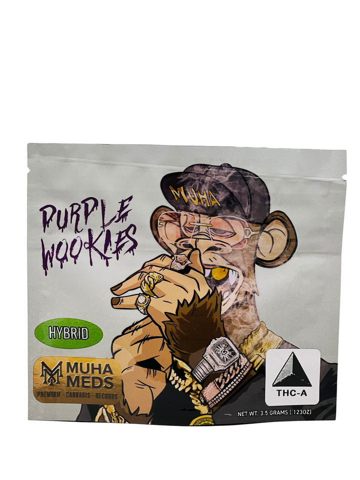 Muha Meds 3.5g THCA - Purple Wookies (Hybrid) MUHA-FLW-THCA-3.5 Flower by Muha Meds with Purple Wookies and THCA SKU MUHA-FLW-THCA-3.5-PW b